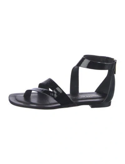 Pre-owned Tamara Mellon Patent Leather Sandals In Black