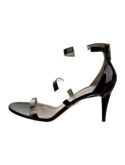 Pre-owned Tamara Mellon Patent Leather Sandals In Black
