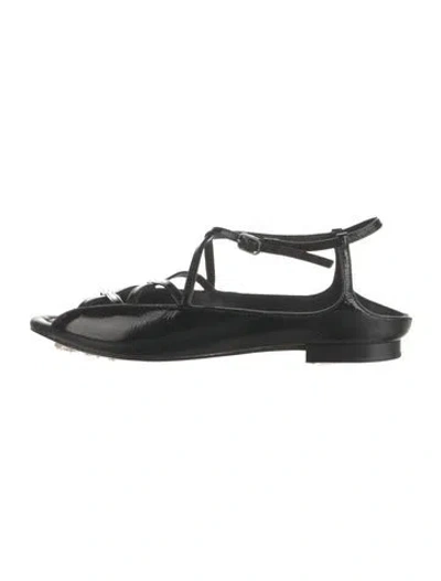 Pre-owned Tamara Mellon Patent Leather Sandals In Black