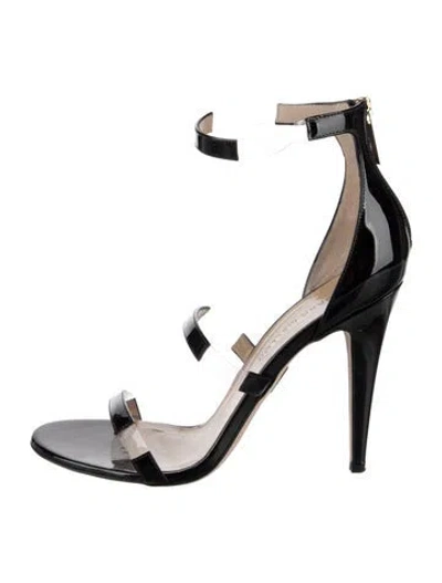Pre-owned Tamara Mellon Patent Leather Sandals In Black