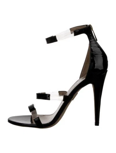 Pre-owned Tamara Mellon Patent Leather Sandals In Black