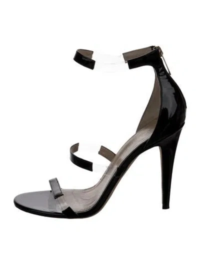 Pre-owned Tamara Mellon Patent Leather Sandals In Black/clear