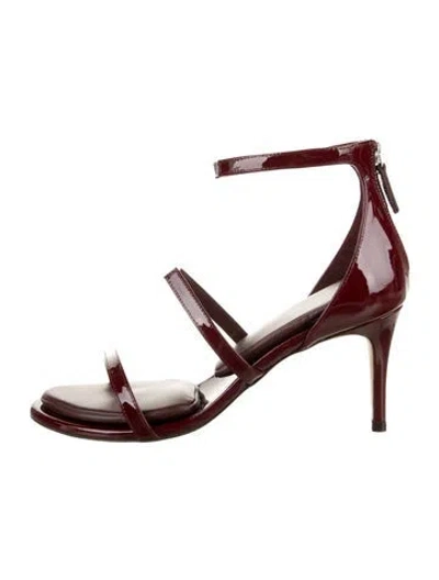Pre-owned Tamara Mellon Patent Leather Sandals In Burgundy