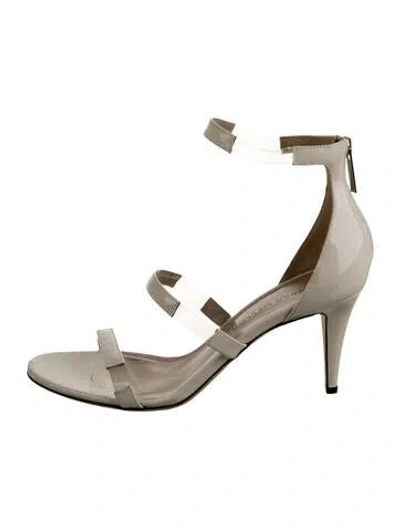 Pre-owned Tamara Mellon Patent Leather Sandals In Gold