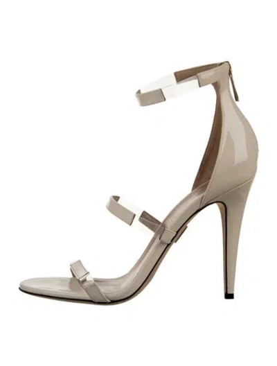 Pre-owned Tamara Mellon Patent Leather Sandals In Gold