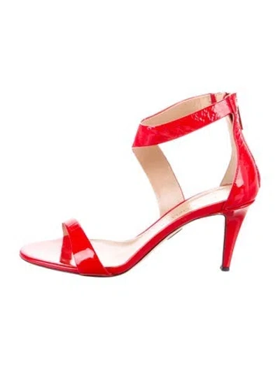 Pre-owned Tamara Mellon Patent Leather Sandals In Red
