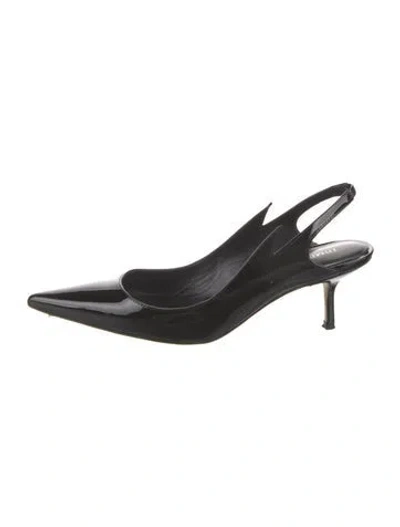 Pre-owned Tamara Mellon Patent Leather Slingback Pumps In Black
