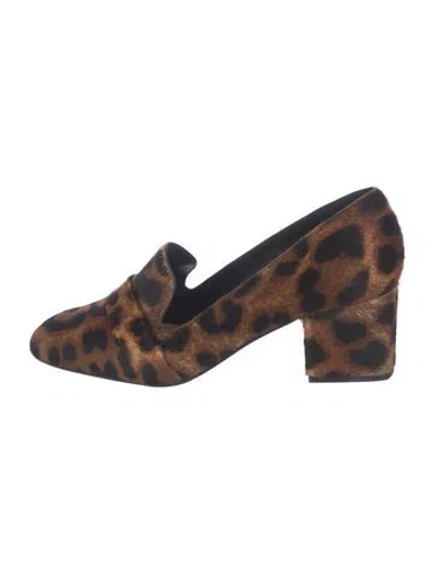 Pre-owned Tamara Mellon Ponyhair Animal Print Pumps In Brown