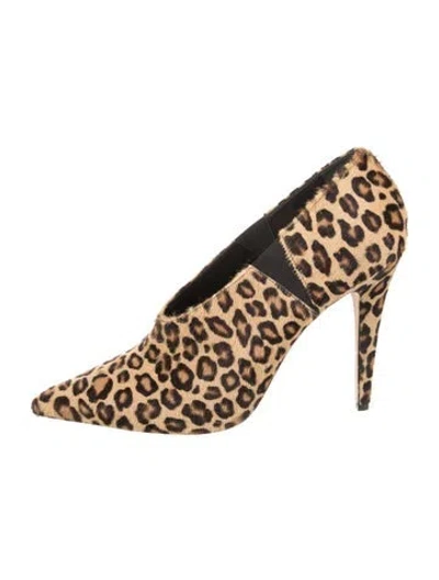 Pre-owned Tamara Mellon Ponyhair Animal Print Pumps In Brown