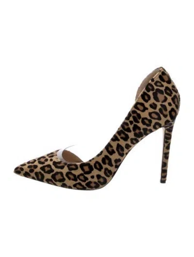 Pre-owned Tamara Mellon Ponyhair Animal Print Pumps In Brown