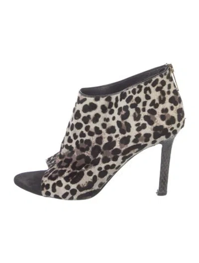 Pre-owned Tamara Mellon Ponyhair Animal Print Sandals In Neutral