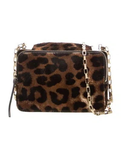 Pre-owned Tamara Mellon Ponyhair Crossbody Bag In Neutrals