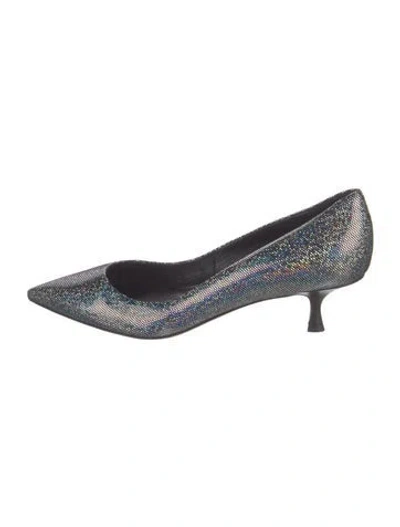 Pre-owned Tamara Mellon Printed Pumps In Metallic/silver