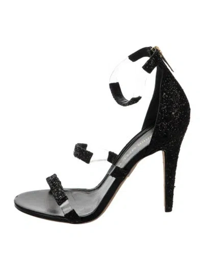 Pre-owned Tamara Mellon Sequins Sandals In Black