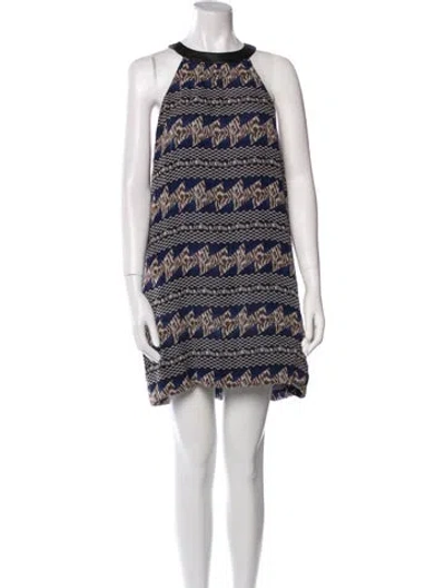 Pre-owned Tamara Mellon Silk Mini Dress In Multi