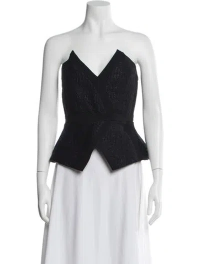 Pre-owned Tamara Mellon Strapless Top In Black