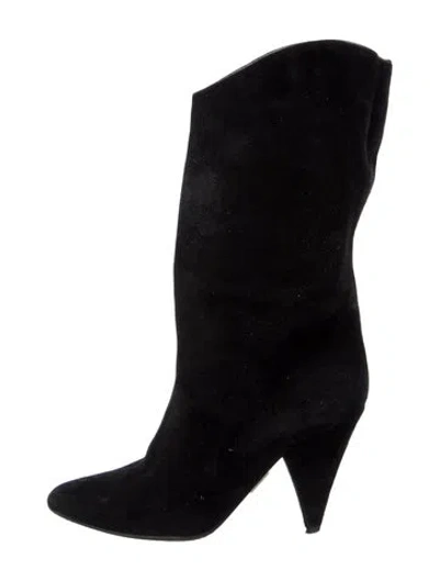 Pre-owned Tamara Mellon Suede Boots In Black