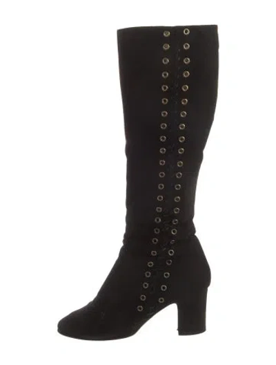 Pre-owned Tamara Mellon Suede Boots In Black