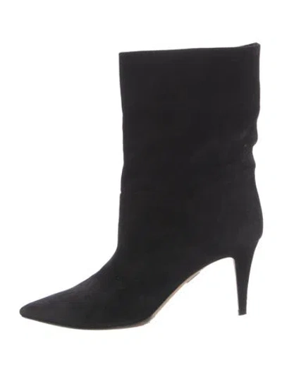 Pre-owned Tamara Mellon Suede Boots In Black