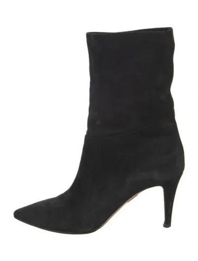 Pre-owned Tamara Mellon Suede Boots In Black