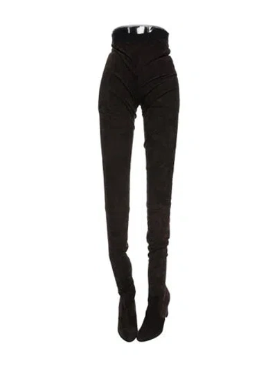 Pre-owned Tamara Mellon Suede Boots In Black