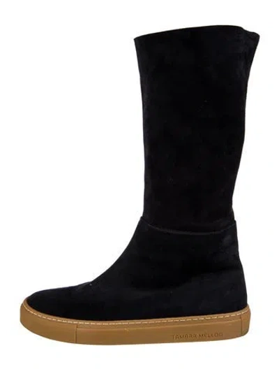 Pre-owned Tamara Mellon Suede Boots In Blue