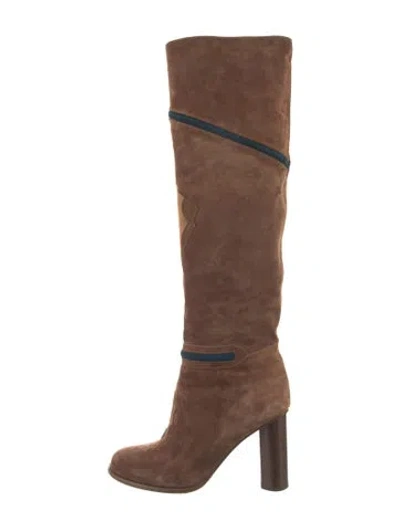 Pre-owned Tamara Mellon Suede Boots In Brown