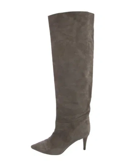 Pre-owned Tamara Mellon Suede Boots In Green
