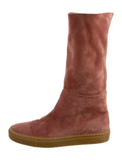 Pre-owned Tamara Mellon Suede Boots In Pink
