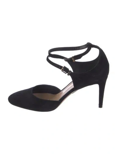 Pre-owned Tamara Mellon Suede D'orsay Pumps In Black