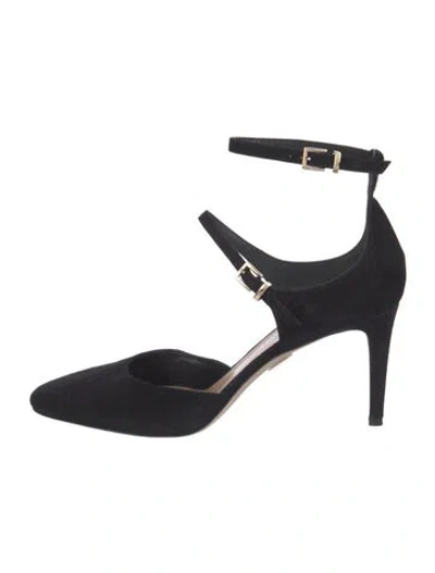 Pre-owned Tamara Mellon Suede D'orsay Pumps In Black