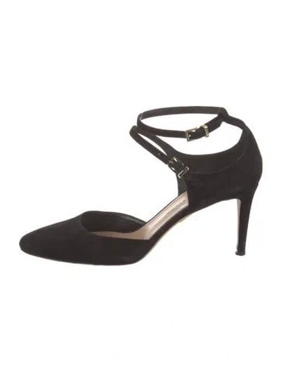 Pre-owned Tamara Mellon Suede D'orsay Pumps In Black