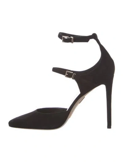 Pre-owned Tamara Mellon Suede D'orsay Pumps W/ Tags In Black