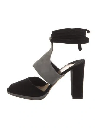 Pre-owned Tamara Mellon Suede Mules In Black