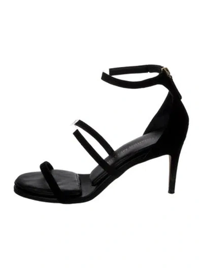 Pre-owned Tamara Mellon Suede Sandals In Black