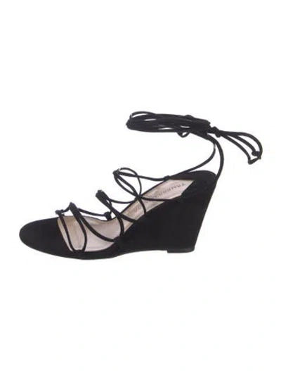 Pre-owned Tamara Mellon Suede Sandals In Black