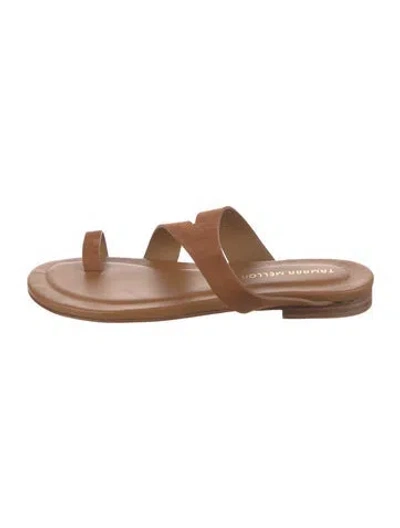 Pre-owned Tamara Mellon Suede Sandals In Brown