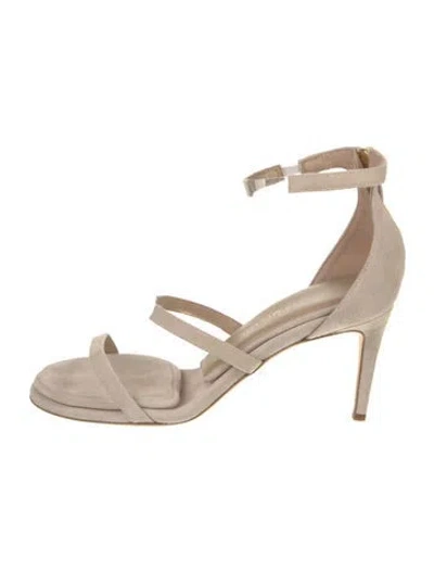 Pre-owned Tamara Mellon Suede Sandals In Neutral