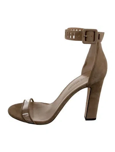 Pre-owned Tamara Mellon Suede Sandals In Neutrals