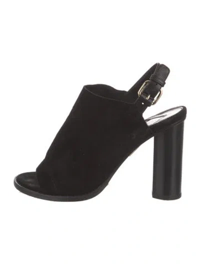 Pre-owned Tamara Mellon Suede Slingback Pumps In Black