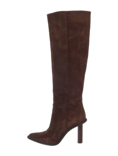 Pre-owned Tamara Mellon Suede Western Boots In Brown