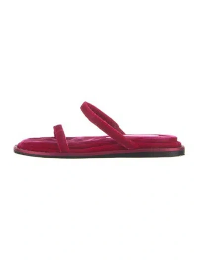 Pre-owned Tamara Mellon Velvet Crystal Embellishments Slides In Multi
