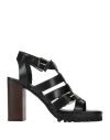 Tamara Mellon Woman Sandals Black Size 8 Leather In Black