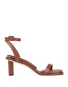 TAMARA MELLON TAMARA MELLON WOMAN SANDALS BROWN SIZE 6.5 LEATHER