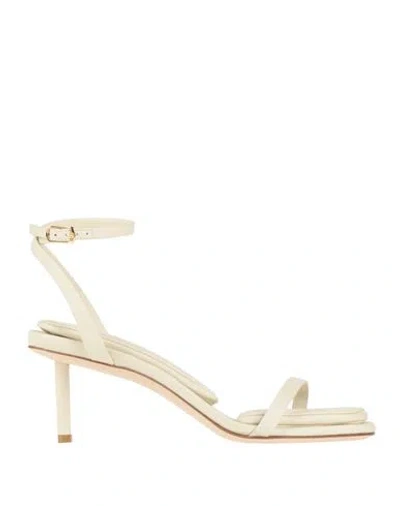 Tamara Mellon Woman Sandals Ivory Size 8 Leather In White