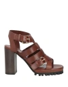 Tamara Mellon Woman Sandals Tan Size 8 Leather In Brown