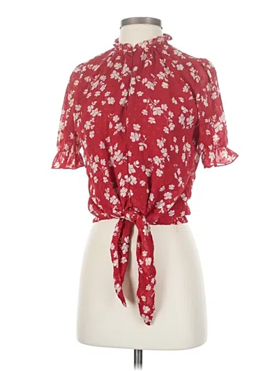 Pre-owned Tamarac Short Sleeve Blouse In Red