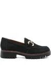 Tamaris 40mm Chain-link Platform Loafers In Black