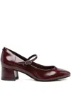 Tamaris 45mm Patent-leather Buckle Pumps In Brown