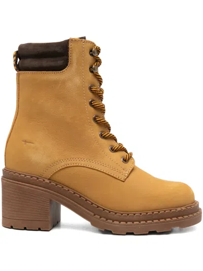 Tamaris 70mm Leather Block-heel Boots In Multi